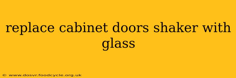 replace cabinet doors shaker with glass