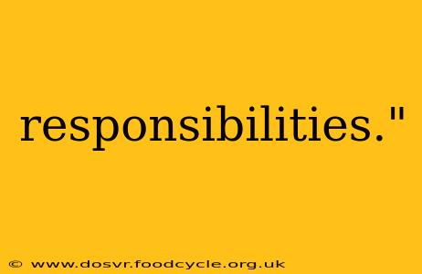 responsibilities."