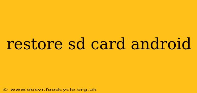 restore sd card android