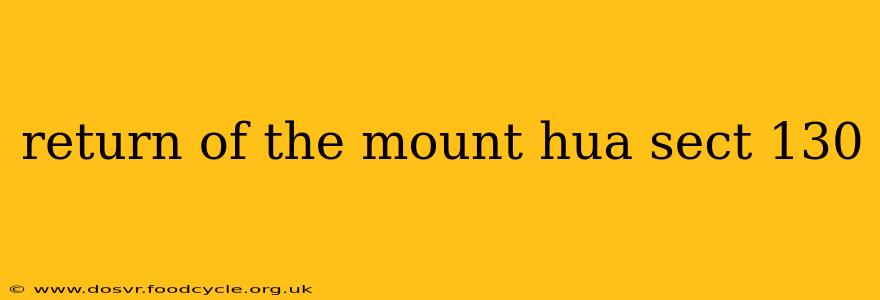 return of the mount hua sect 130