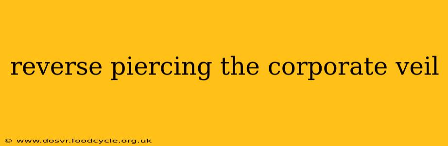 reverse piercing the corporate veil