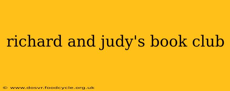 richard and judy's book club