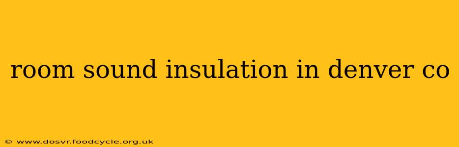 room sound insulation in denver co