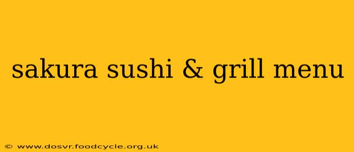 sakura sushi & grill menu