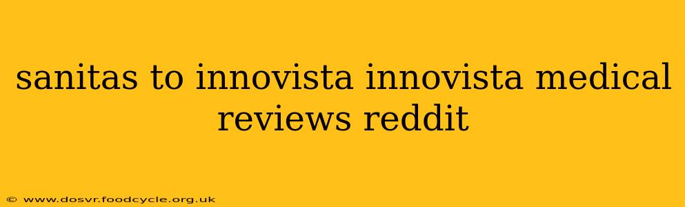 sanitas to innovista innovista medical reviews reddit