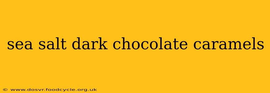 sea salt dark chocolate caramels