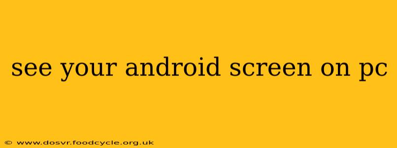 see your android screen on pc