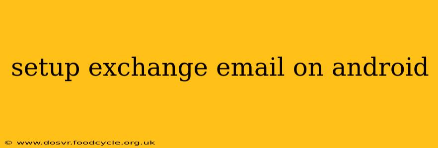 setup exchange email on android