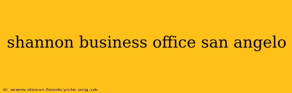 shannon business office san angelo