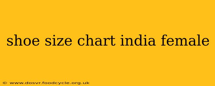 shoe size chart india female