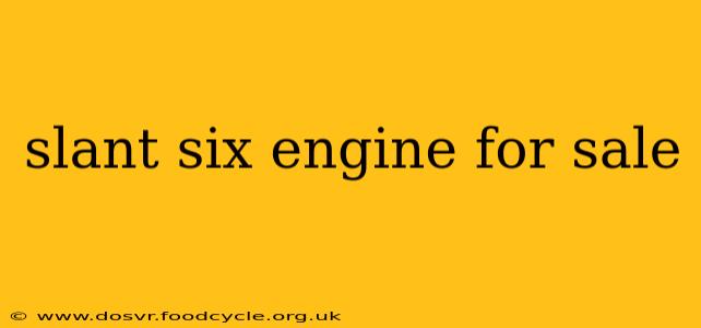 slant six engine for sale