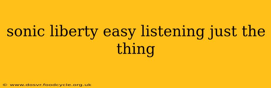 sonic liberty easy listening just the thing