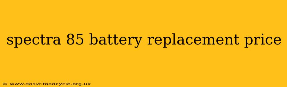 spectra 85 battery replacement price