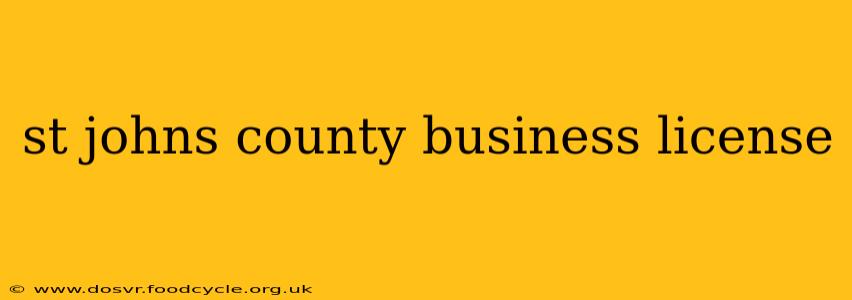 st johns county business license