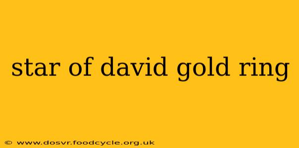 star of david gold ring