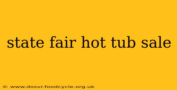 state fair hot tub sale