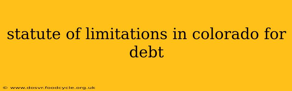 statute of limitations in colorado for debt