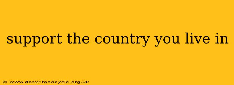 support the country you live in