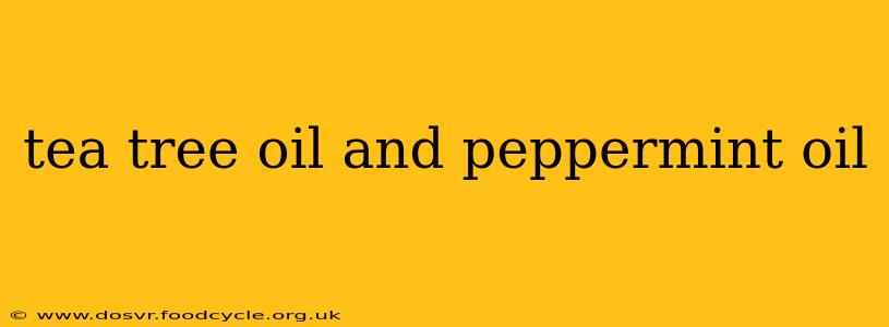 tea tree oil and peppermint oil