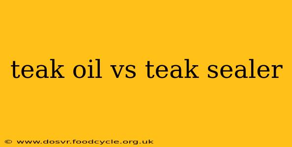 teak oil vs teak sealer