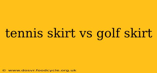 tennis skirt vs golf skirt