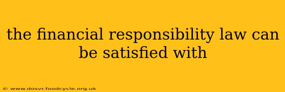 the financial responsibility law can be satisfied with