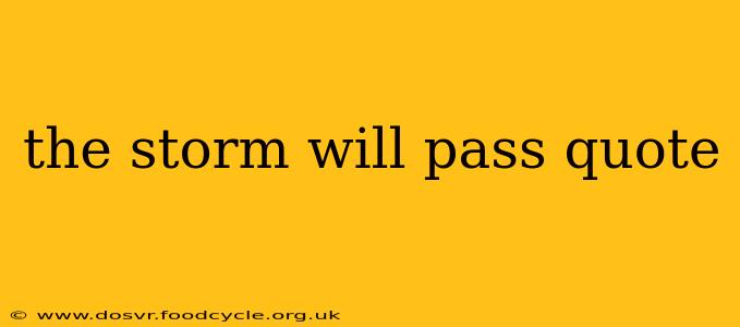 the storm will pass quote