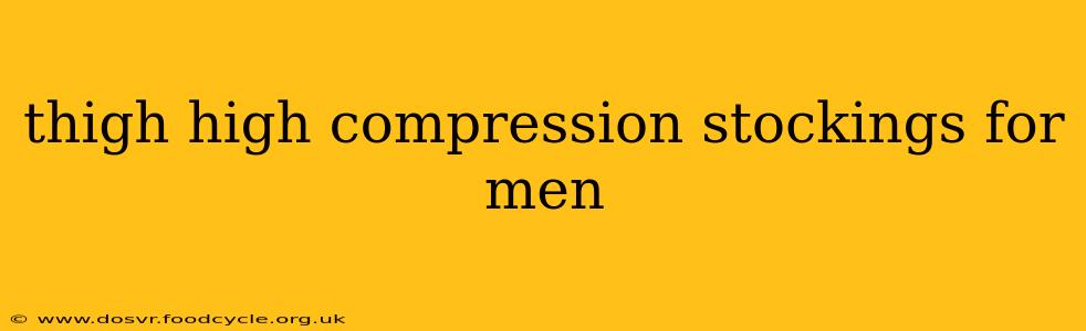 thigh high compression stockings for men