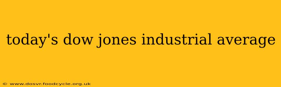 today's dow jones industrial average