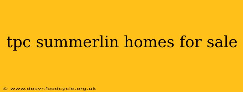 tpc summerlin homes for sale
