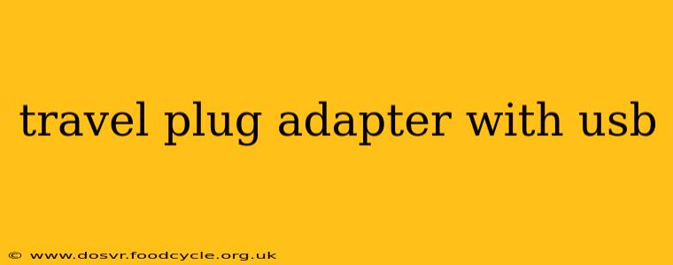 travel plug adapter with usb
