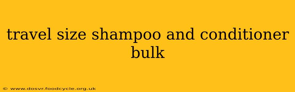 travel size shampoo and conditioner bulk
