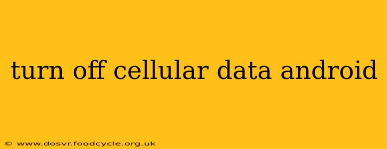 turn off cellular data android