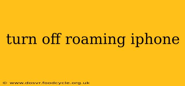 turn off roaming iphone