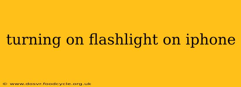 turning on flashlight on iphone