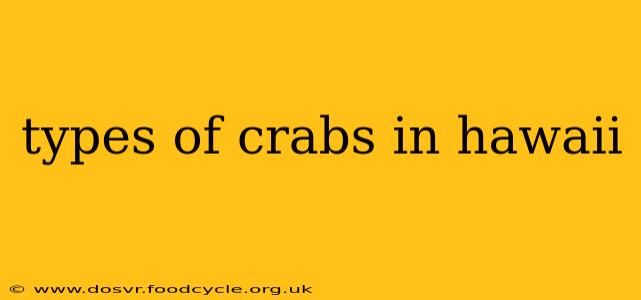 types of crabs in hawaii