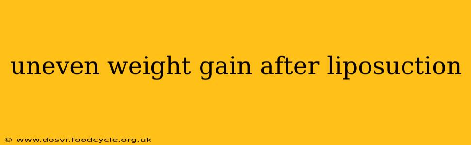 uneven weight gain after liposuction