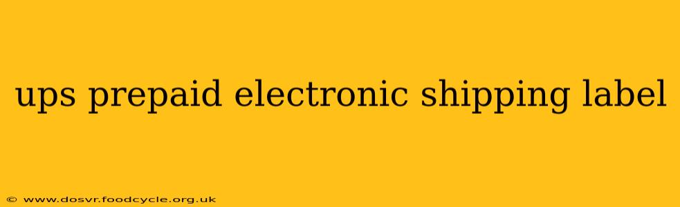 ups prepaid electronic shipping label