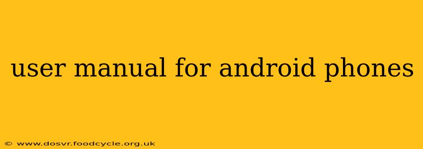 user manual for android phones