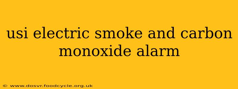 usi electric smoke and carbon monoxide alarm