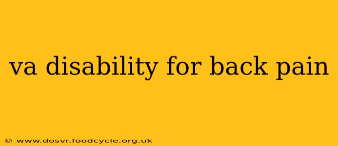 va disability for back pain