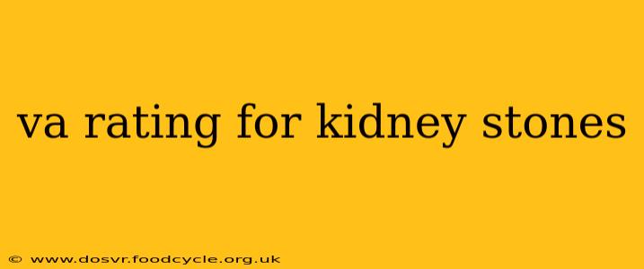 va rating for kidney stones