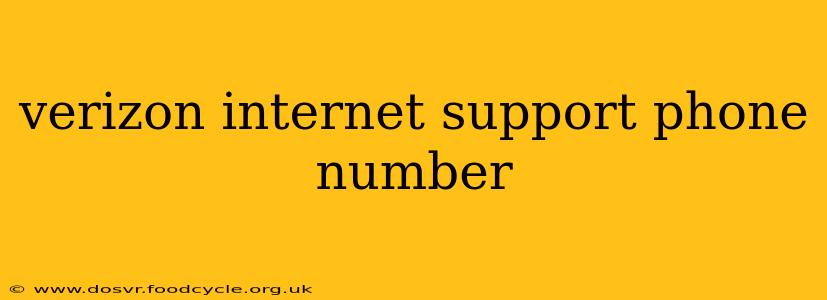 verizon internet support phone number