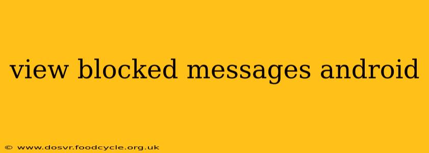 view blocked messages android
