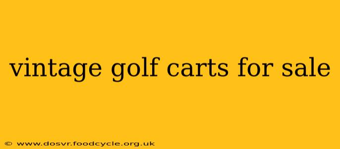 vintage golf carts for sale