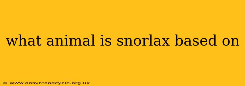 what animal is snorlax based on