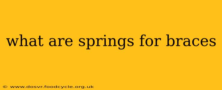 what are springs for braces