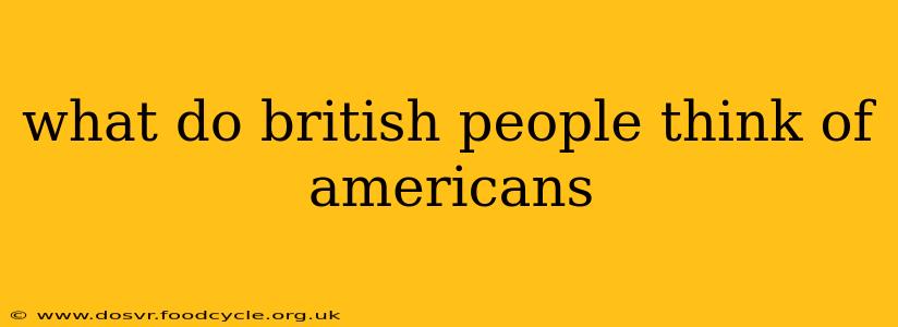 what do british people think of americans