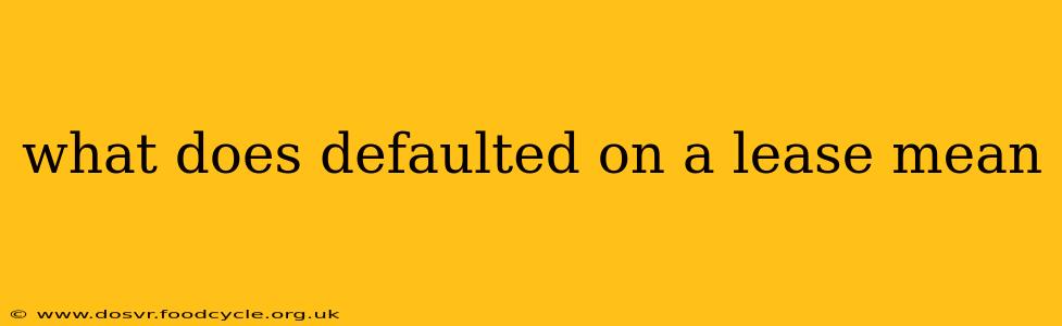 what does defaulted on a lease mean