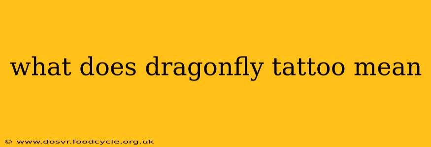 what does dragonfly tattoo mean